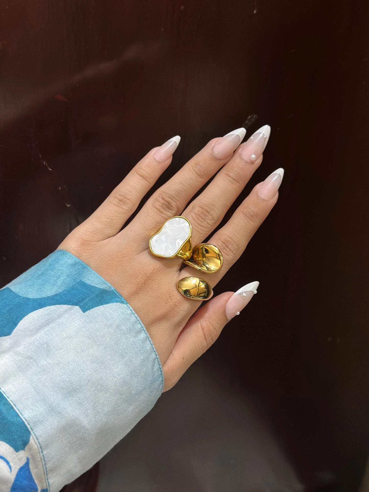 Swirl Statement Ring-18k