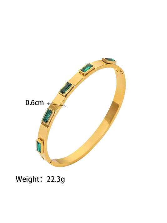 Emerald Bangle -18k