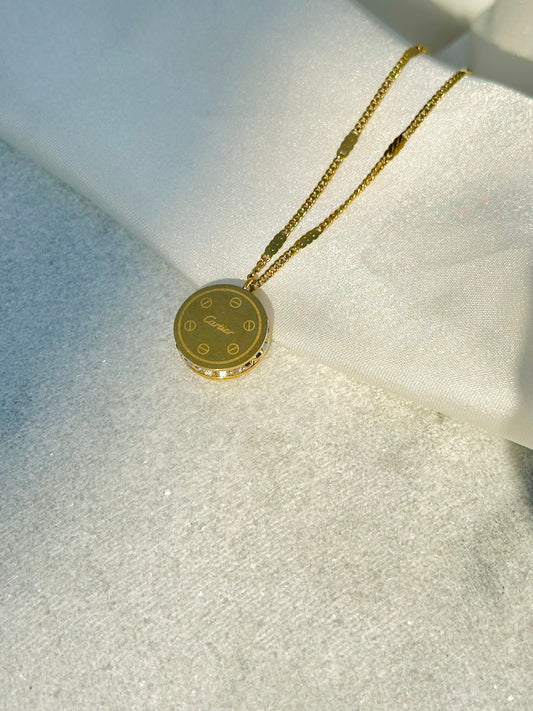 Cartier engraved exclusive necklace