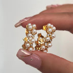 Pearl Hoops-18k