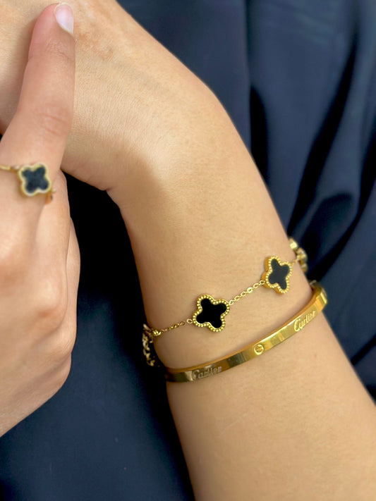 Black Clover 5 motifs bracelet