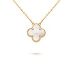 White Vancleef Clover Necklace