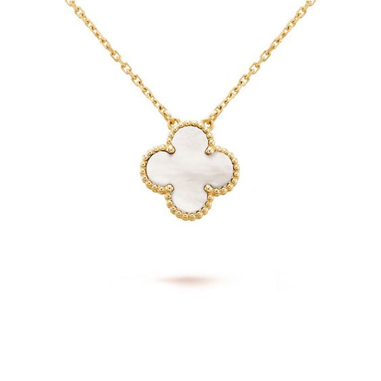 White Vancleef Clover Necklace