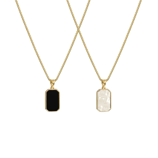 Double sided tapèid necklace