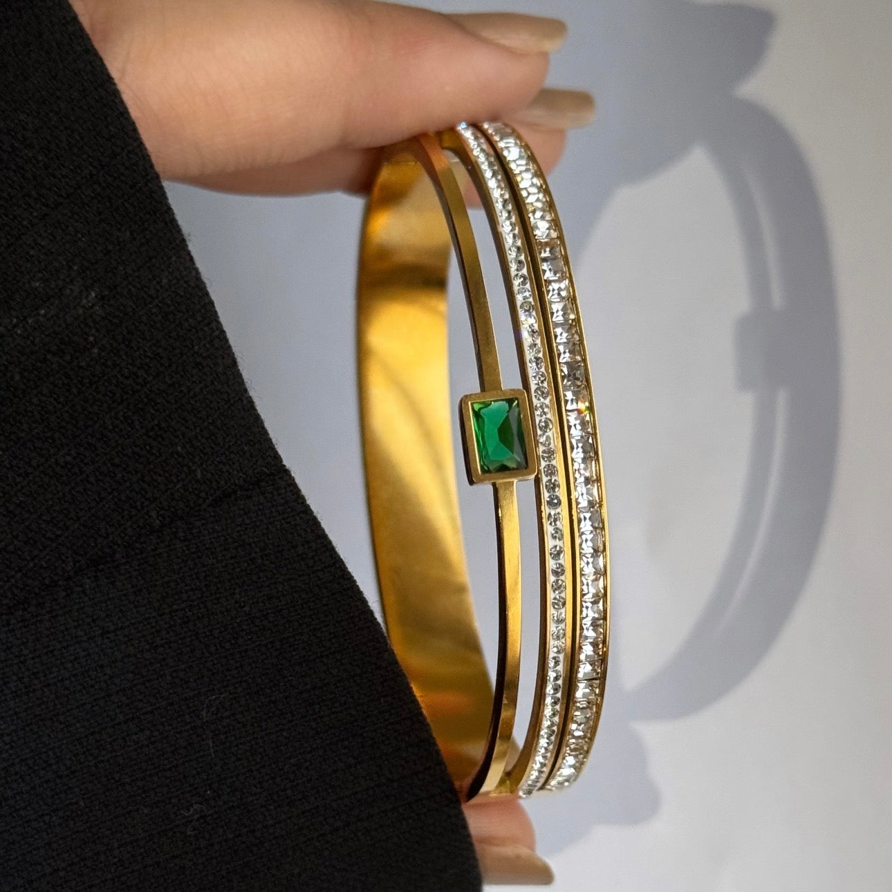 Emerald bangle