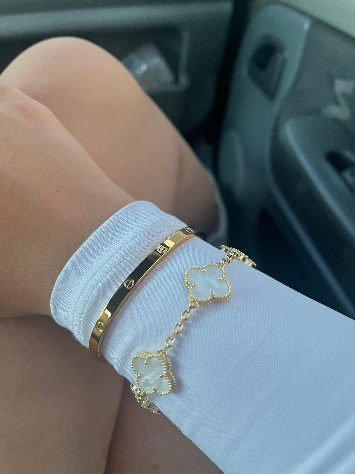 White Clover 5 motifs Bracelet