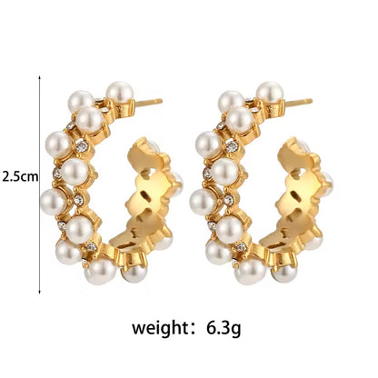 Pearl Hoops-18k