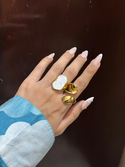 Swirl Statement Ring-18k