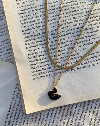 Iconic Black Swan Necklace
