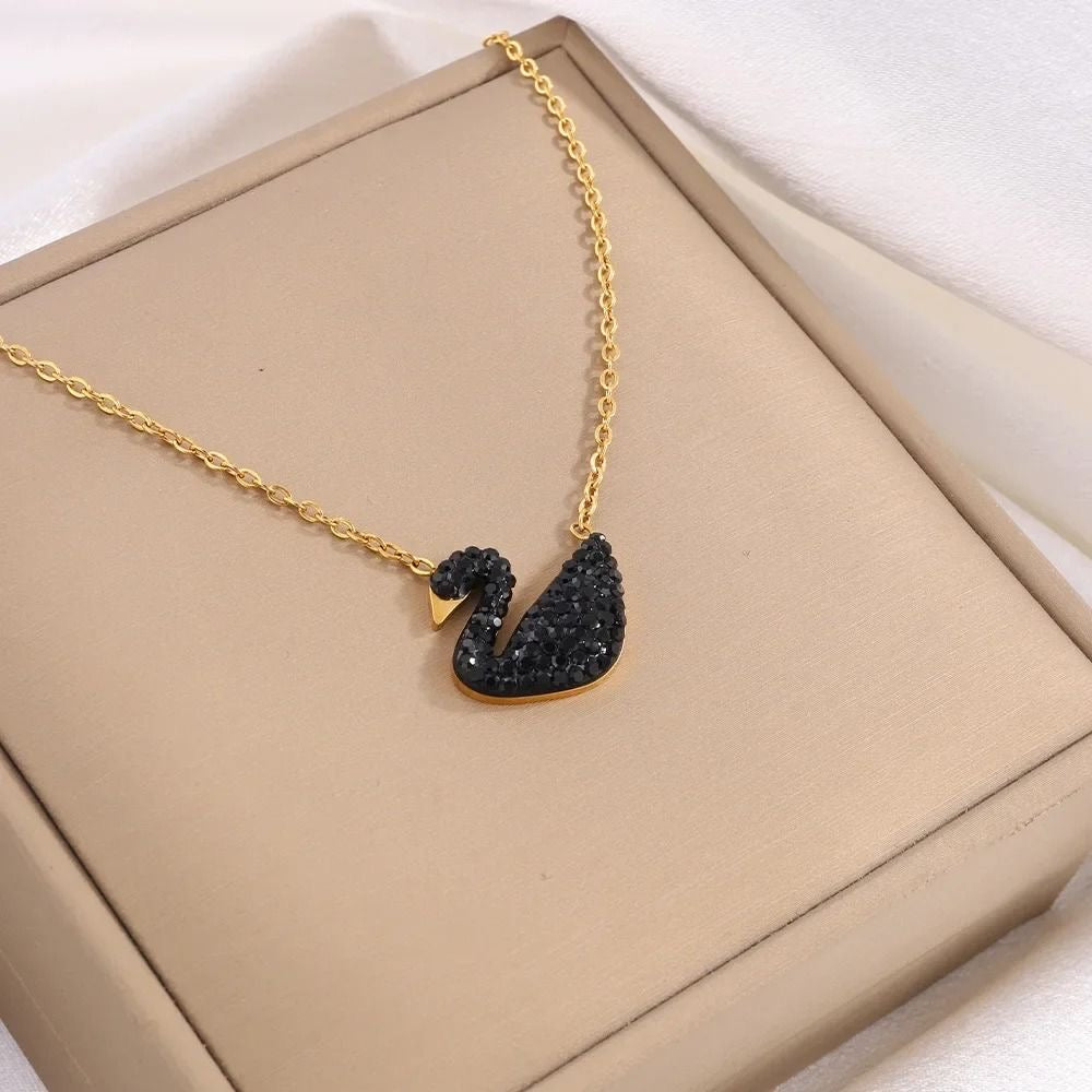 Iconic Black Swan Necklace