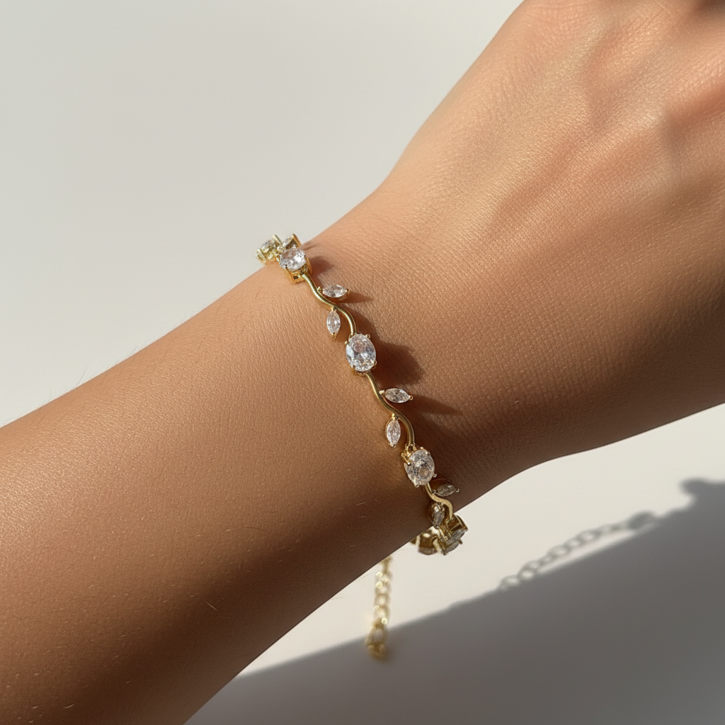Tulip bracelet- crystal
