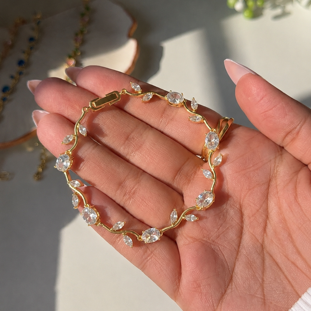 Tulip bracelet- crystal