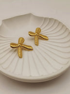 Bow earrings-18k