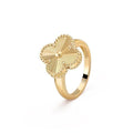 Lustre clover ring