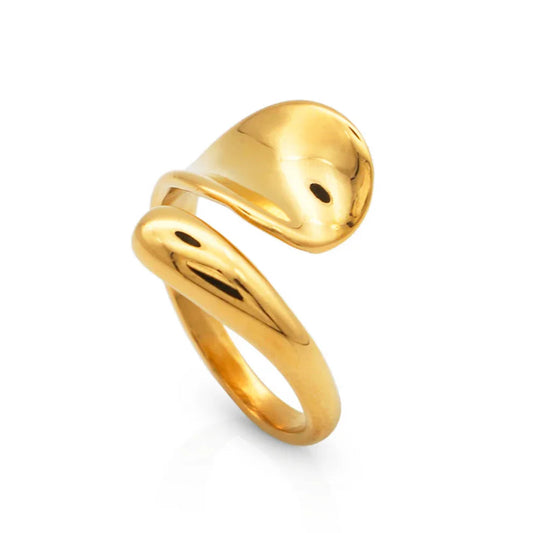 Swirl Statement Ring-18k