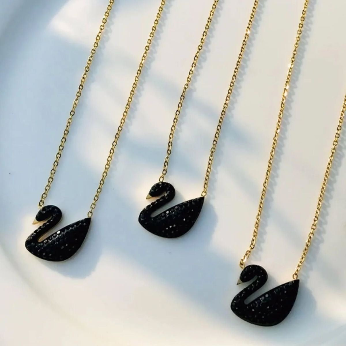 Iconic Black Swan Necklace