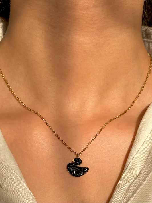 Iconic Black Swan Necklace