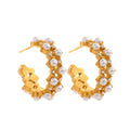 Pearl Hoops-18k