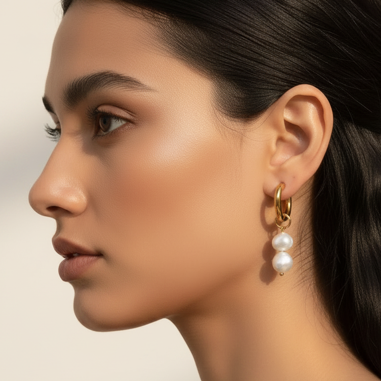 Pearl drop earrings