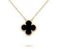 Black Vancleef Clover Necklace
