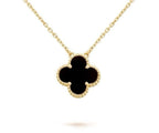 Black Vancleef Clover Necklace