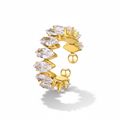 Cubic Zirconia Gold Ear Cuff