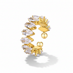 Cubic Zirconia Gold Ear Cuff