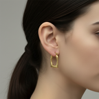 Gold Earring Editorial Close-Up