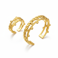 Gold Leaf Ring & Bangle Bundle White Background