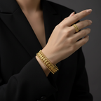 Gold Leaf Set Black Suit Editorial